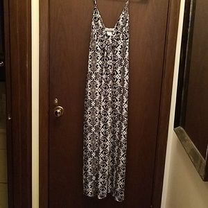 Long night gown with spaghetti straps